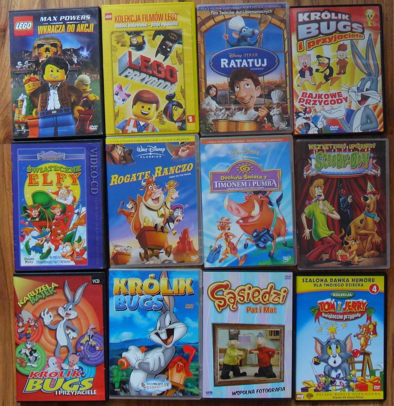 Bajki Sąsiedzi Ratatuj Timon i Pumba Królik Bugs Lego Przygoda Scooby