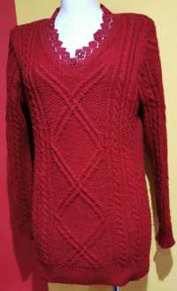 Sweterek sweter koronka dekold Orsay