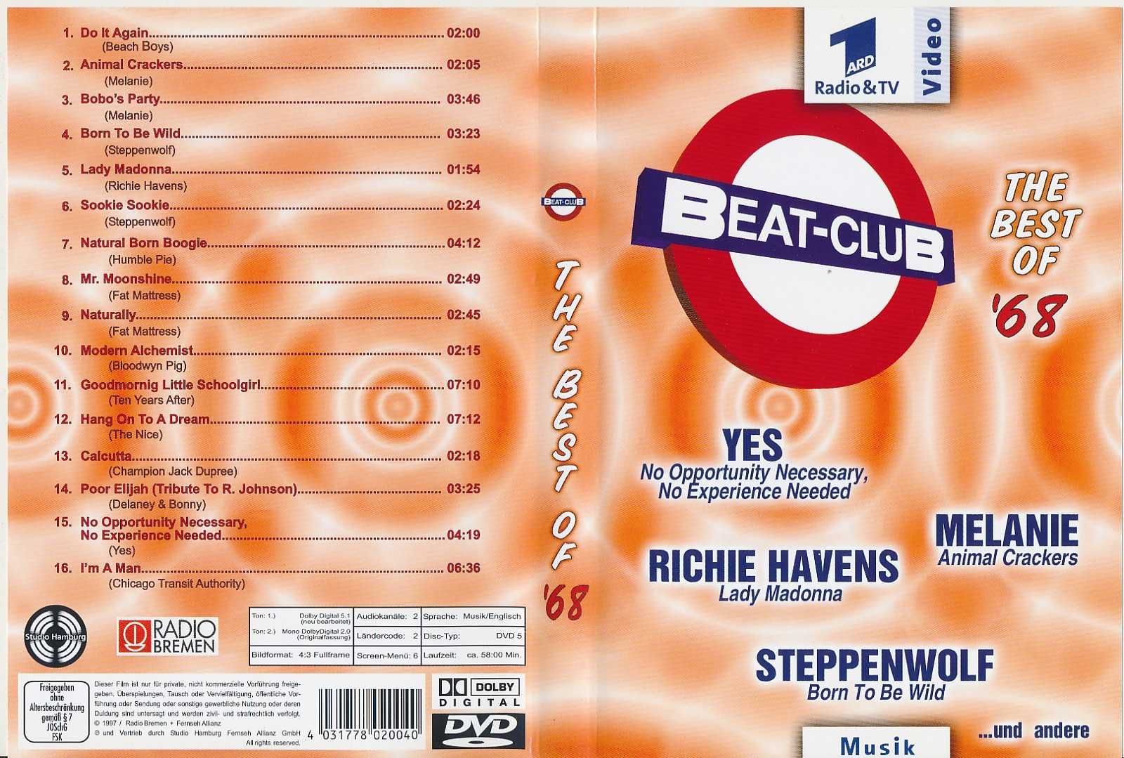 DVD оригинал Beat-Club JJ Cale Bryan Ferry pop rock