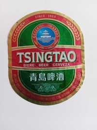 Etykieta piwa Tsingtao Z Chin  -2