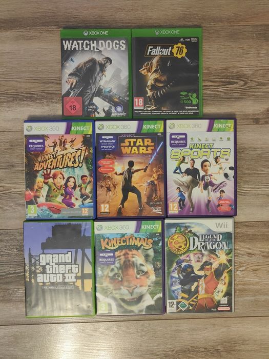 Gry Xbox classic 360 one Kinect Wii GTA Starwars Fallout