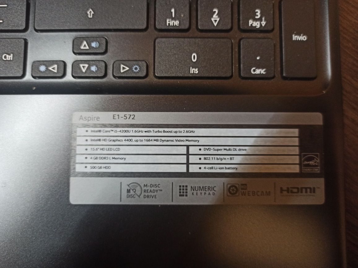 Ноутбук Acer Intel Core i5