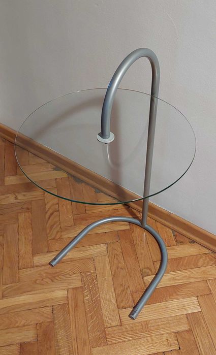 Szklano metalowy stolik nocny Ikea RY projektu Tord Björklund vintage