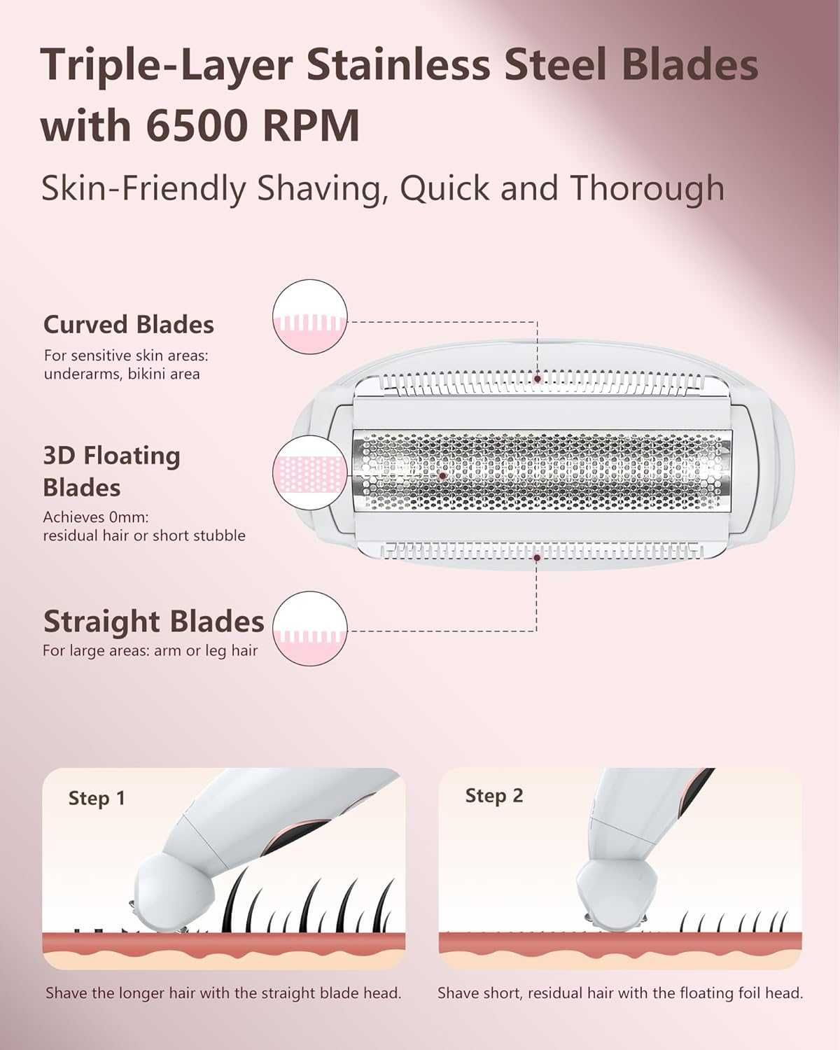 DEPILATOR  3W1 na mokro i sucho SHAVER 8308