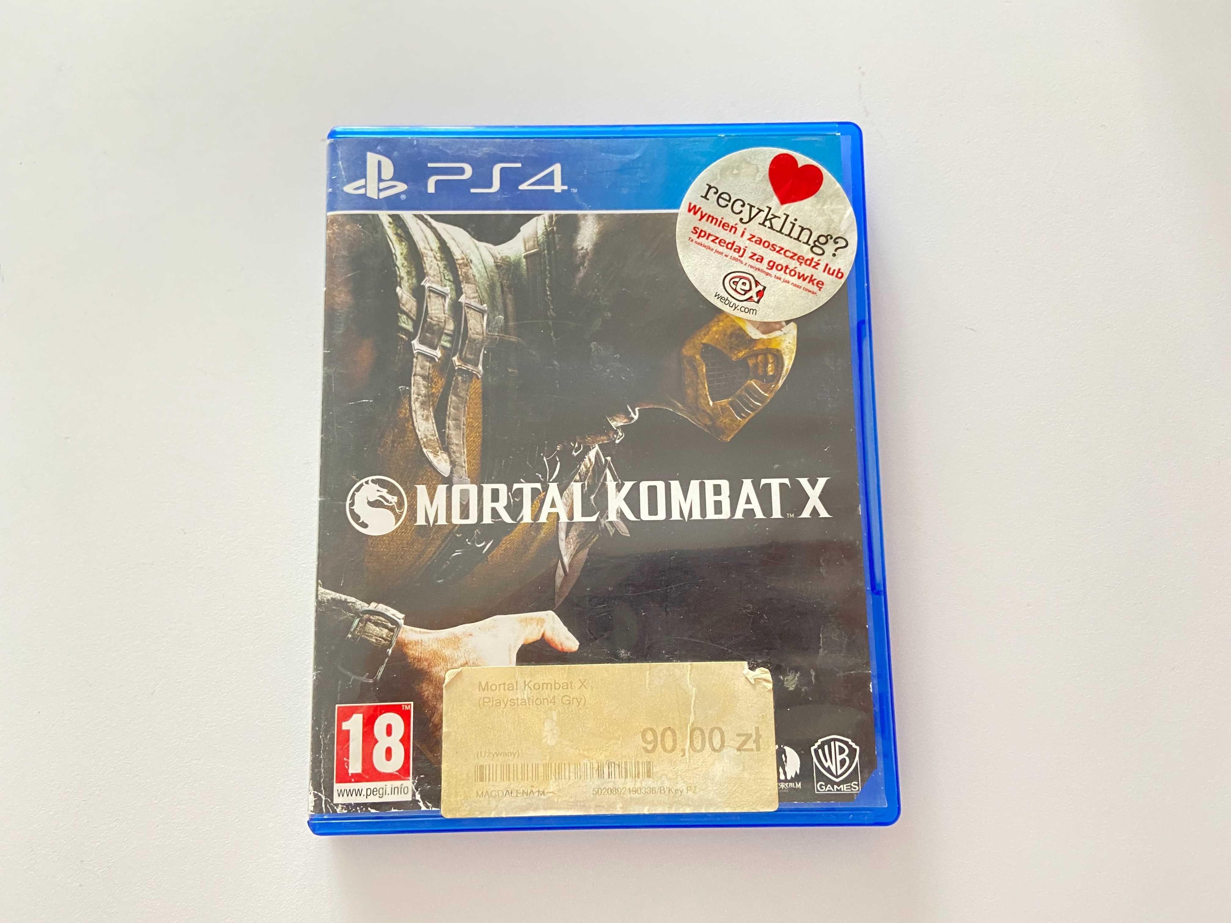 Gra krwawa bijatyka MORTAL KOMBAT X PL PS4 Stan BDB