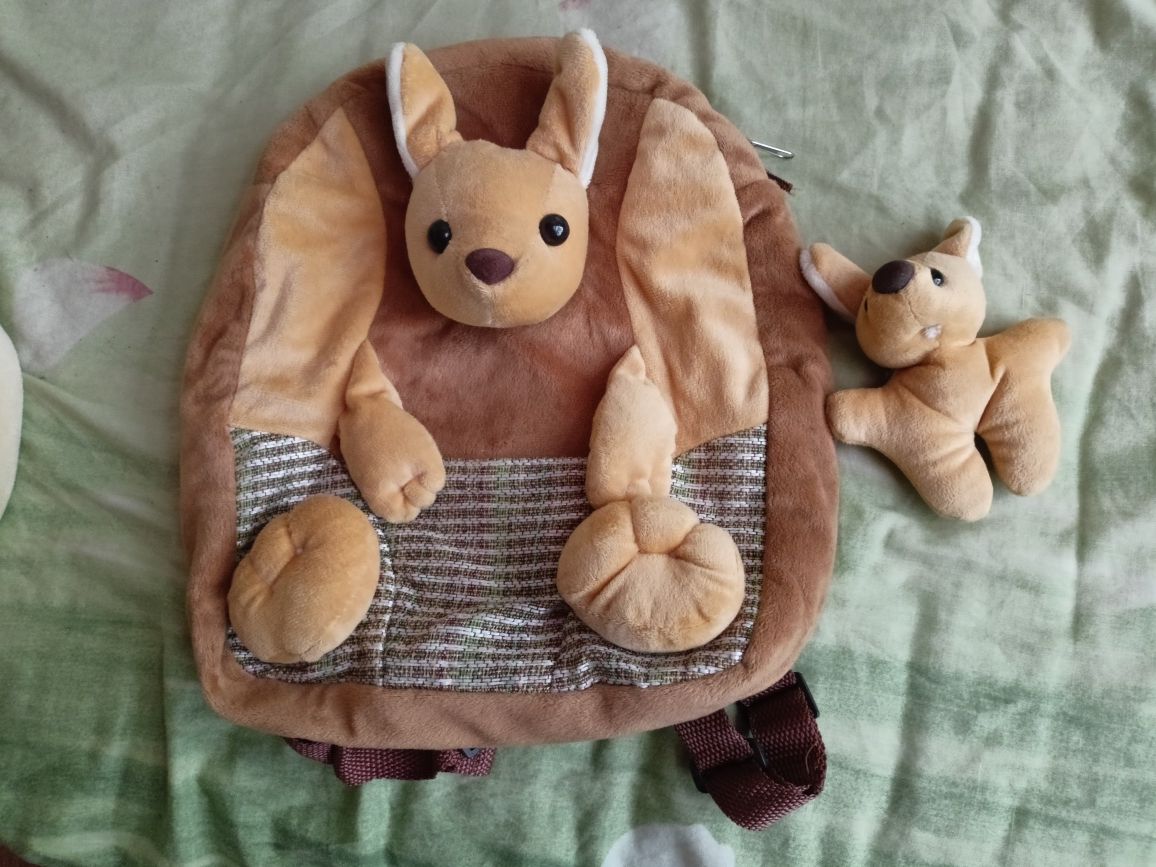 Рюкзак-іграшка, кенгуру, бичок-корова, рюкзачок для дітей