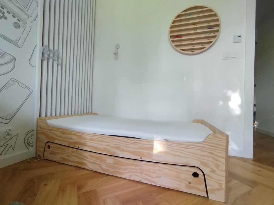 Łóżko dziecięce drewniane Smartwood Tila 10 z szufladą 80x160 cm