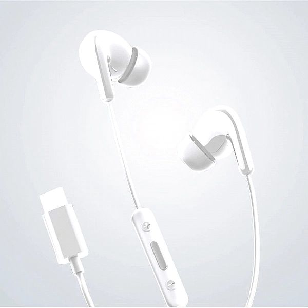 Słuchawki przewodowe Xiaomi BHR8931GL dokanałowe USB-C z pilotem - bia