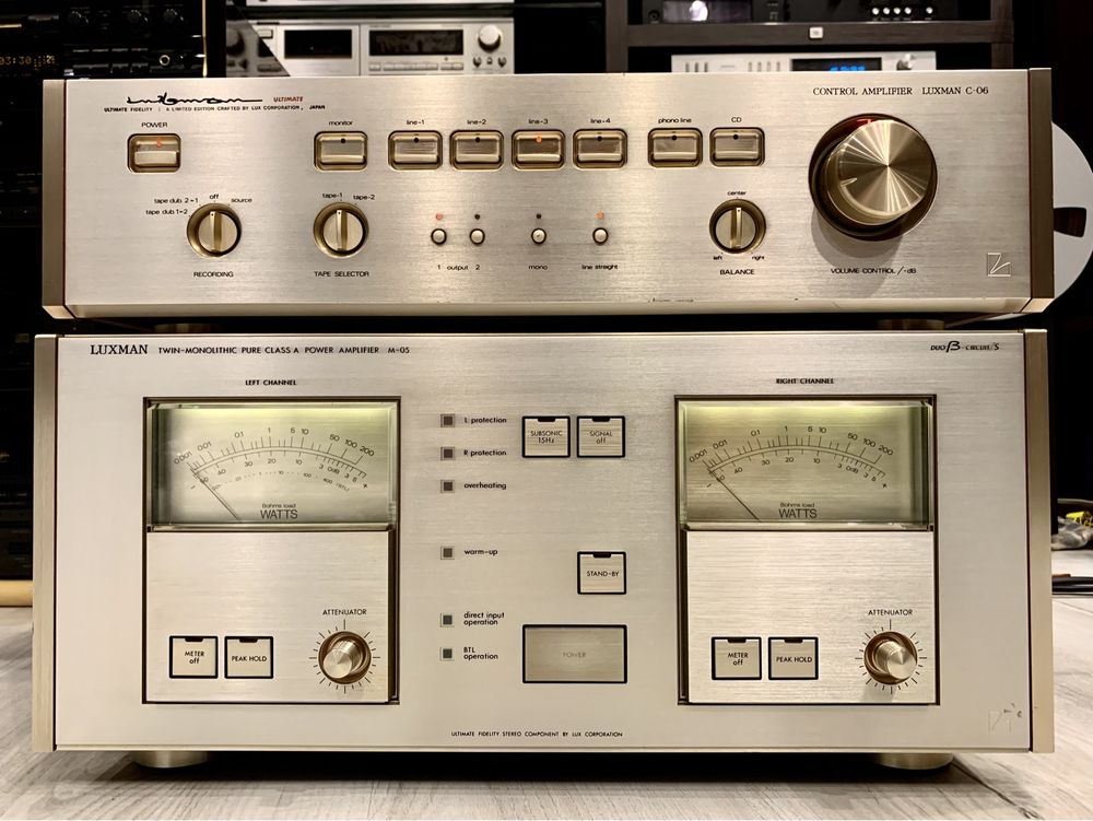 Luxman M-05  C-06 Усилитель и Пред.——Экв 8300 $——Pioneer Sony Denon