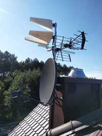 Montaż Anten Sat Dvbt2 GSM LTE Ustawienie anteny Serwis instalacji