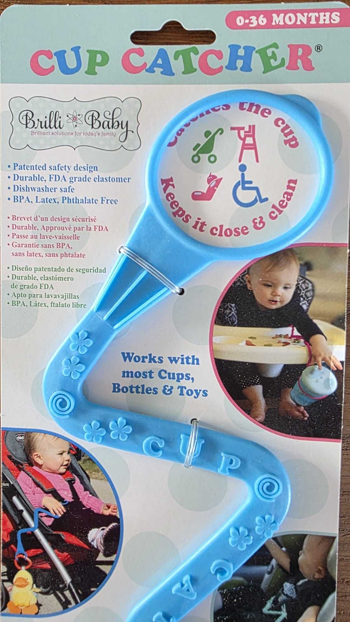 Pakiet 4 uchwytów Cup Catcher [kolor wybór) uniwersalny/smoczki/zabawe
