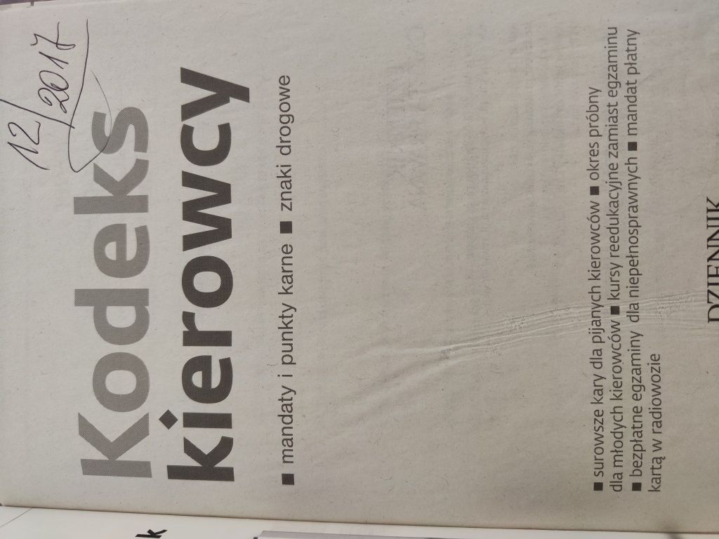 Kodeks kierowcy drogowy Mandaty, punkty karne, znaki drogowe