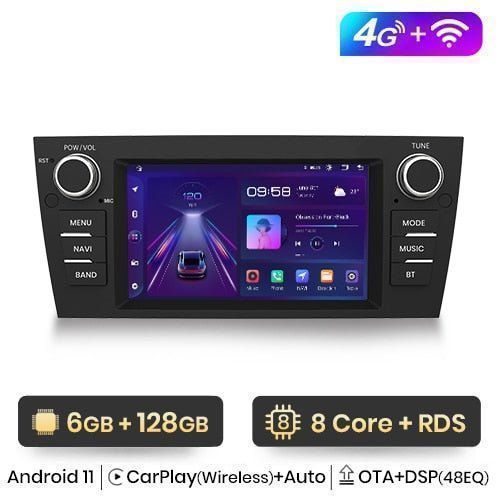 Radio nawigacja BMW 3 Serii E90 E91 E92 E93 Android Carplay 6GB 128GB