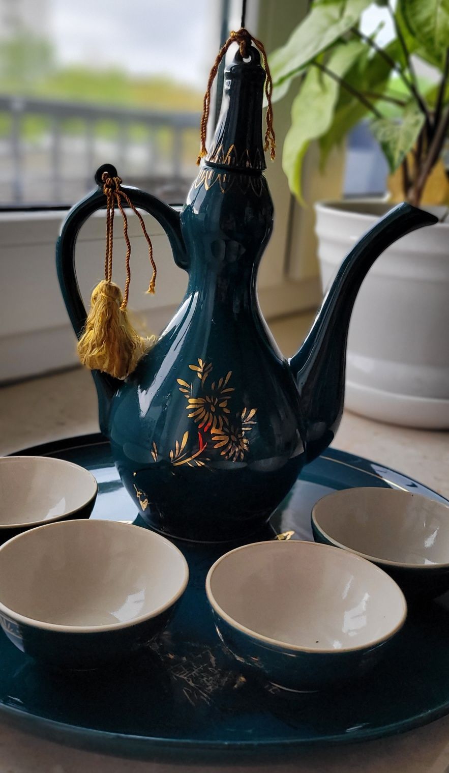 Chiński zestaw porcelana do herbaty lub sake