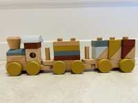 Pociąg drewniany Little Dutch wielokolorowy