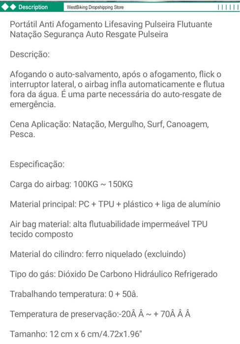 Pulseira de segurança