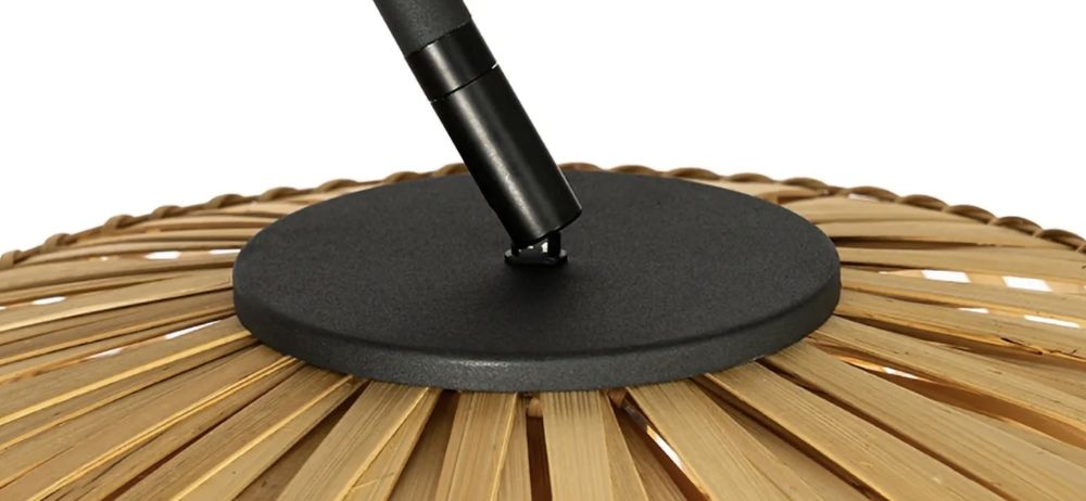 Lampa stojąca, podłogowa Boho, bambus,ratan