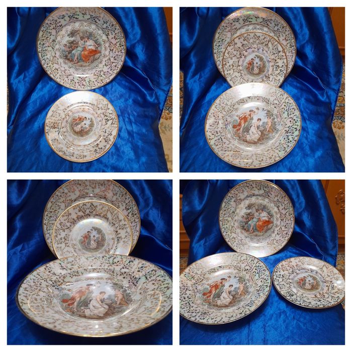 Немецкий фарфоровый сервиз Райхенбах Фортуна Fortuna Мадонна ГДР