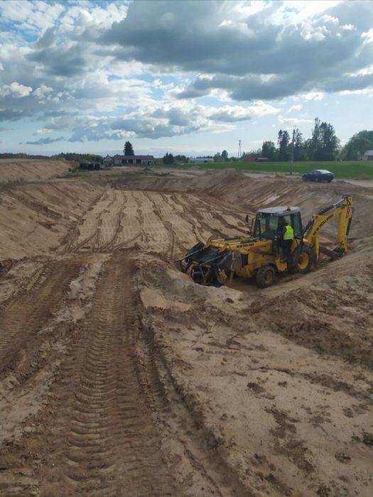 Zasypka, wywóz, Piasek ,Ziemia, Żwir, Kamień, gruz, usługi koparkami