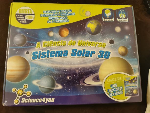 A ciência do universo, sistema solar 3D, novo embalado, science 4 you