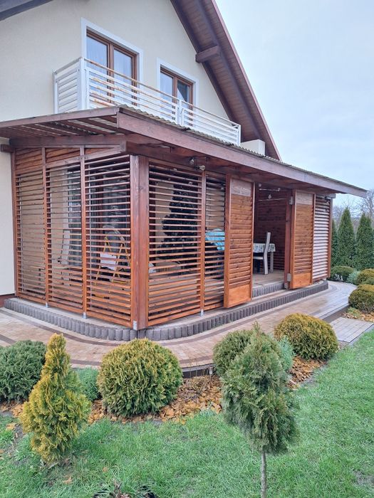 Żaluzje drewniane tarasowe ruchome