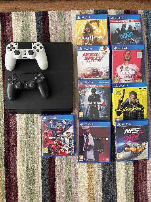 PS4 + 2 comandos + Jogos