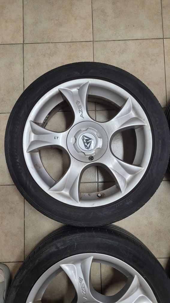 4 alufelgi AZE 17 cali 5x112 skoda vw audi seat, 225/45 r17