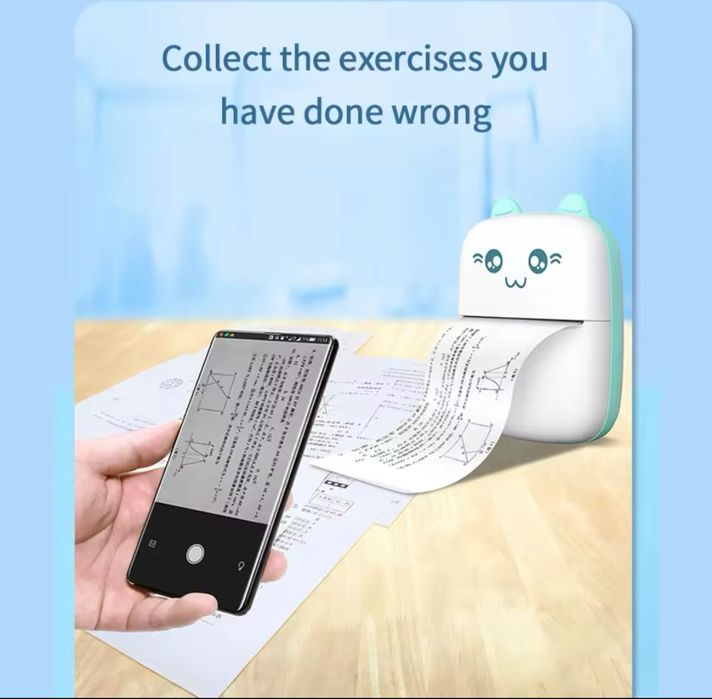 Комплект термопринтер Miniprinter дитячий, 10 рулонів паперу, кейс