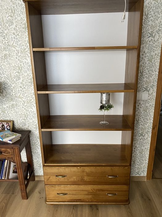 Piękny regał sosnowy kolor dąb 190x86x38 idealny stan