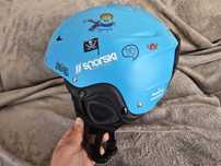 Capacete Sporski para neve azul tam 6 a 10 anos