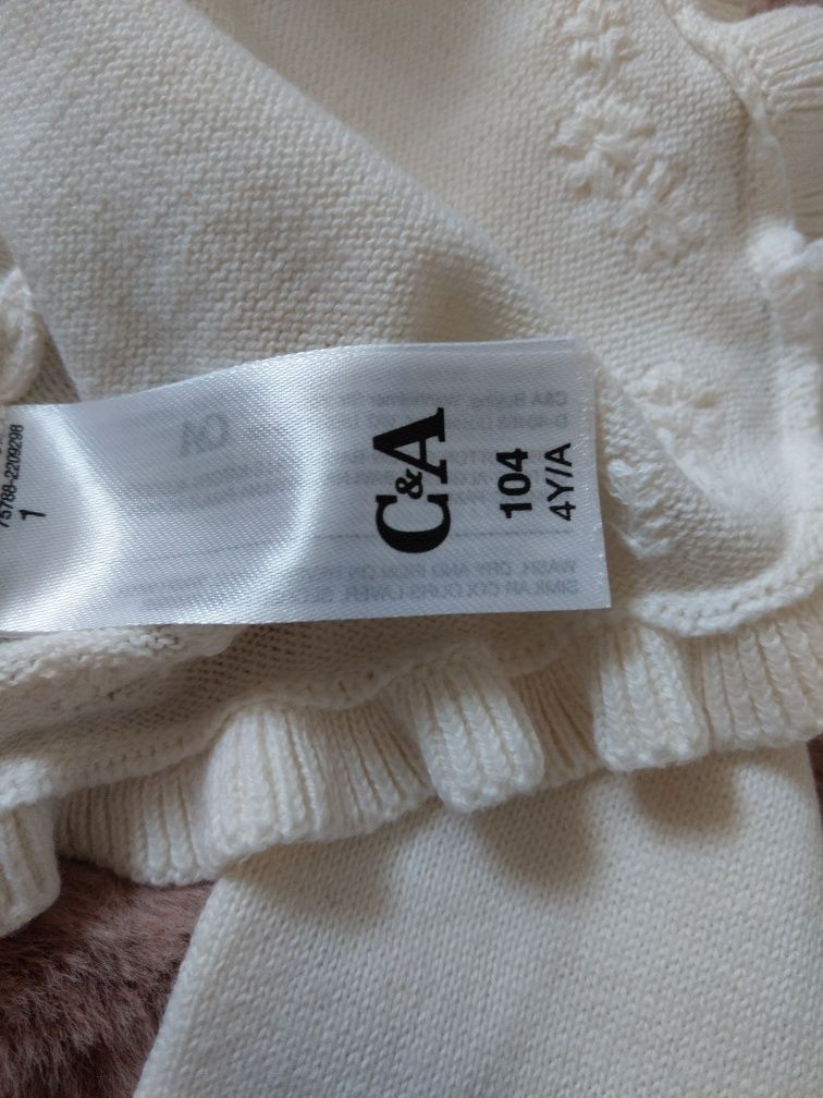 Przesliczna sukienka C&A z bolerkiem,  r. 104