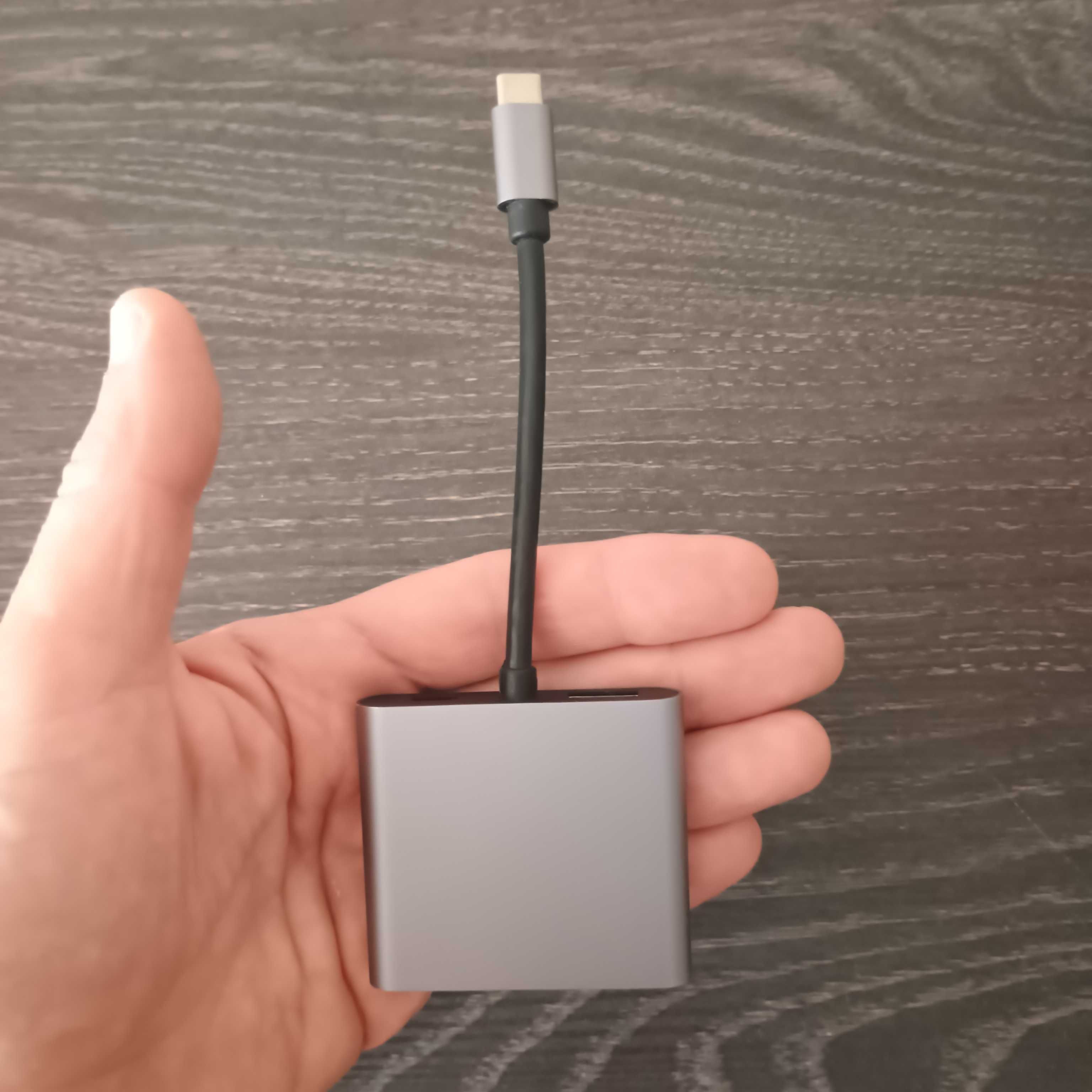Adapter Hub 4w1 2x Hdmi 4k Usb Power Delivery Usb C Stacja Dokująca