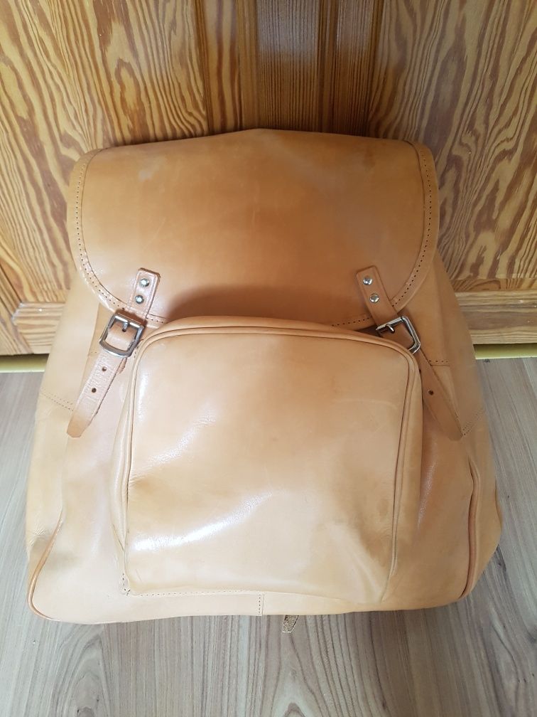 Plecak skórzany szwedzki vintage ze stelażem