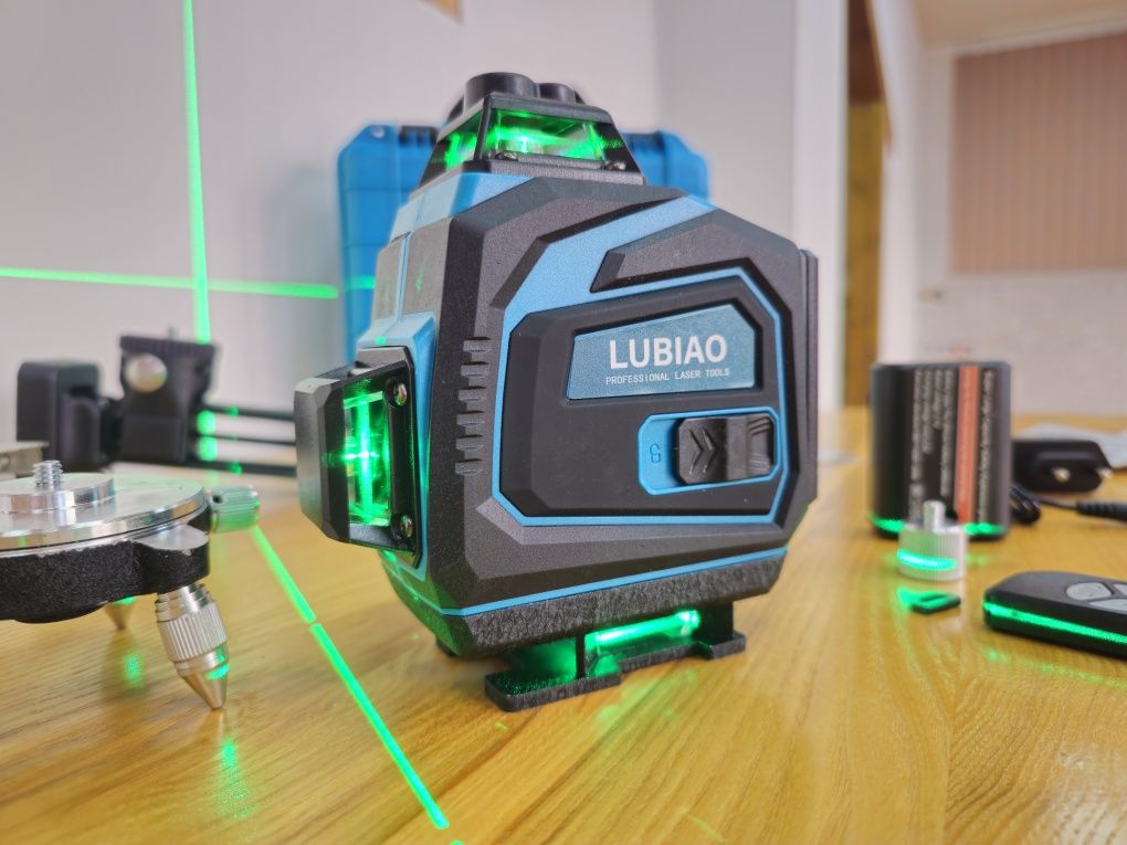 Лазерний уровень Lubiao 4D Pro +Комплект/ 2Акум . Точный Гарантия