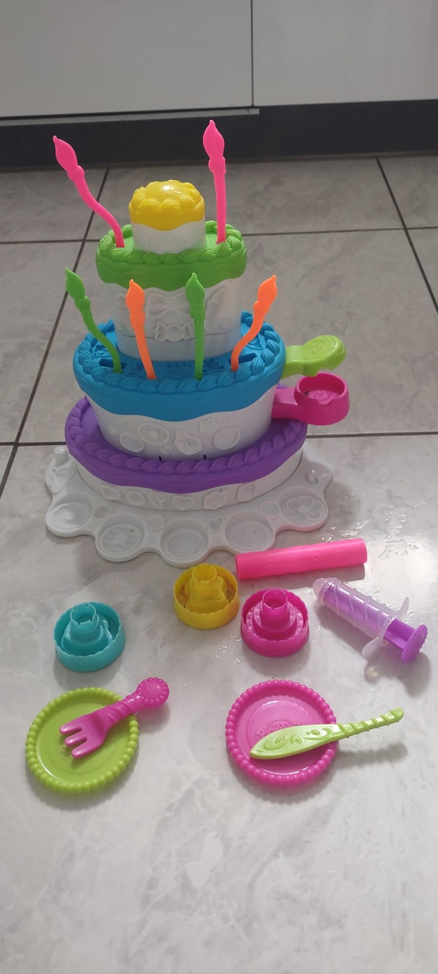 Play doh tort urodzinowy, kucyk fryzjer