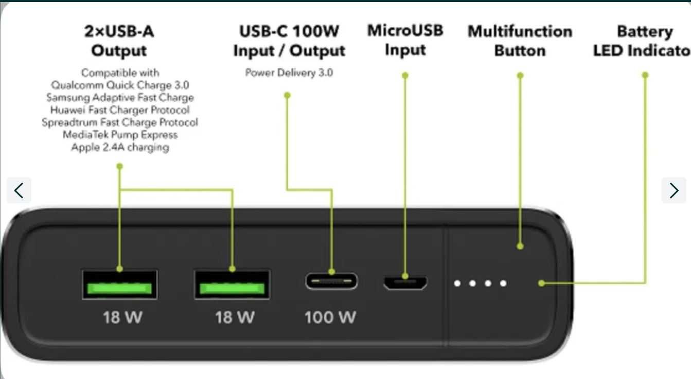 Power bank AlzaPowerl 40000mAh для ноутбука+переходник
