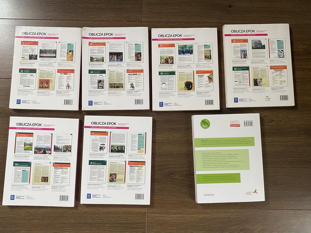 Oblicza Epok 1.1, 1.2, 2.1, 2.2, 3.1, 3.2, Sztuka Wyrazu 4 (OPIS!!)