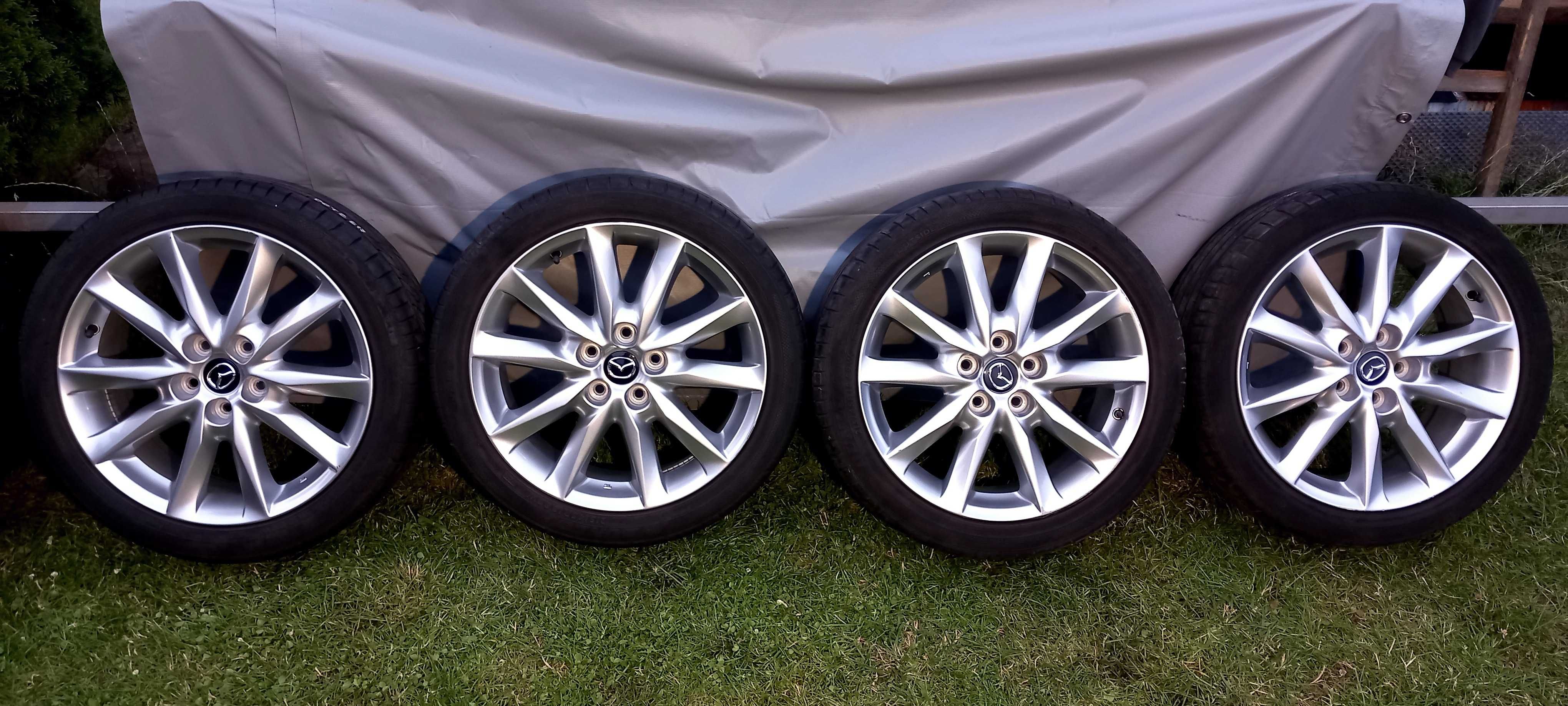 Koła oryginał MAZDA 3/5  7Jx18, 5x114.3, 67.1mm, ET50+DUNLOP 215/45R18