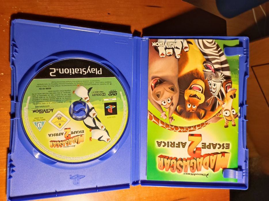 Jogos King Fu Panda e Madagáscar 2 Escape África para PlayStation 2