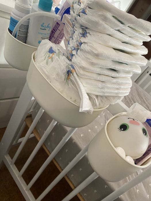 Berço de bebe mais trocador e organizador