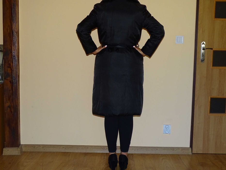 Czarny płaszcz Ryłko XL