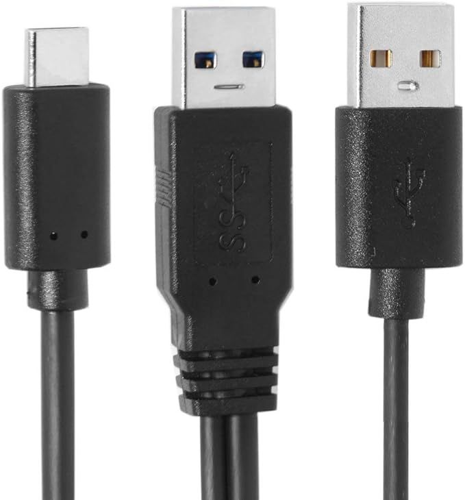 cablecc uc-125 podwójny kabel zasilania type-c usb-c