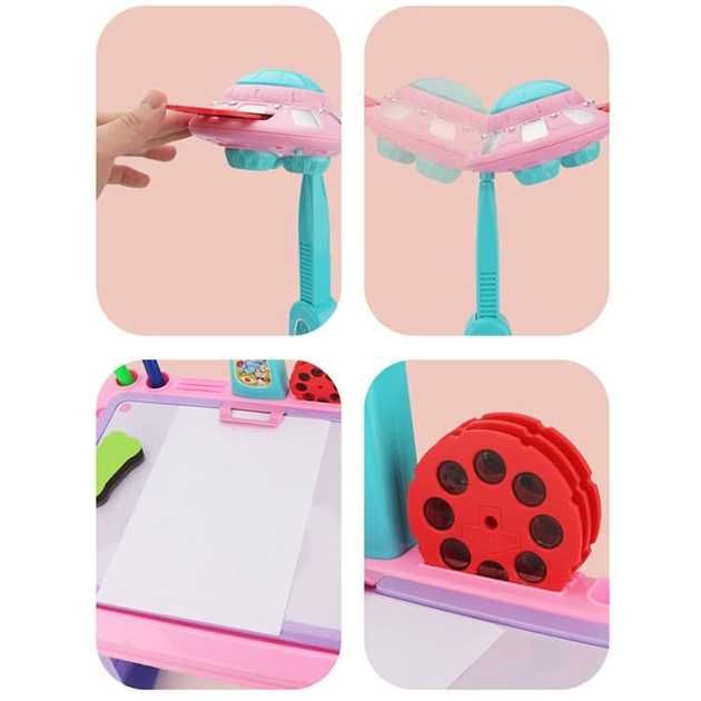 Дитячий столик-проєктор для малювання + мольберт магнітний AK 0004