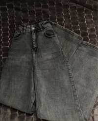Трендові темно-сірі широкі джинси