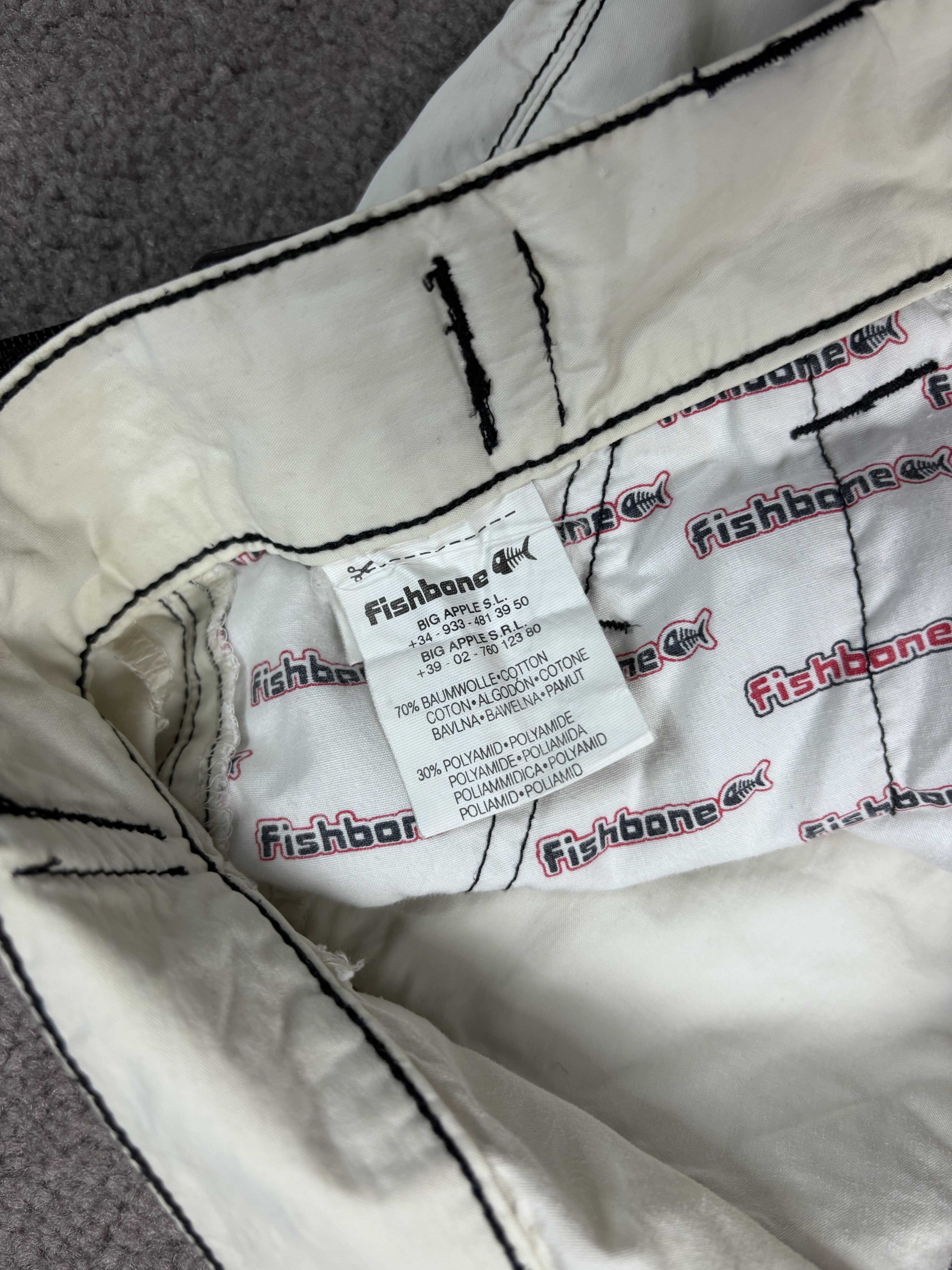 Spodnie Fishbone M Gear Cargo Beżowe Regulowane Kieszenie