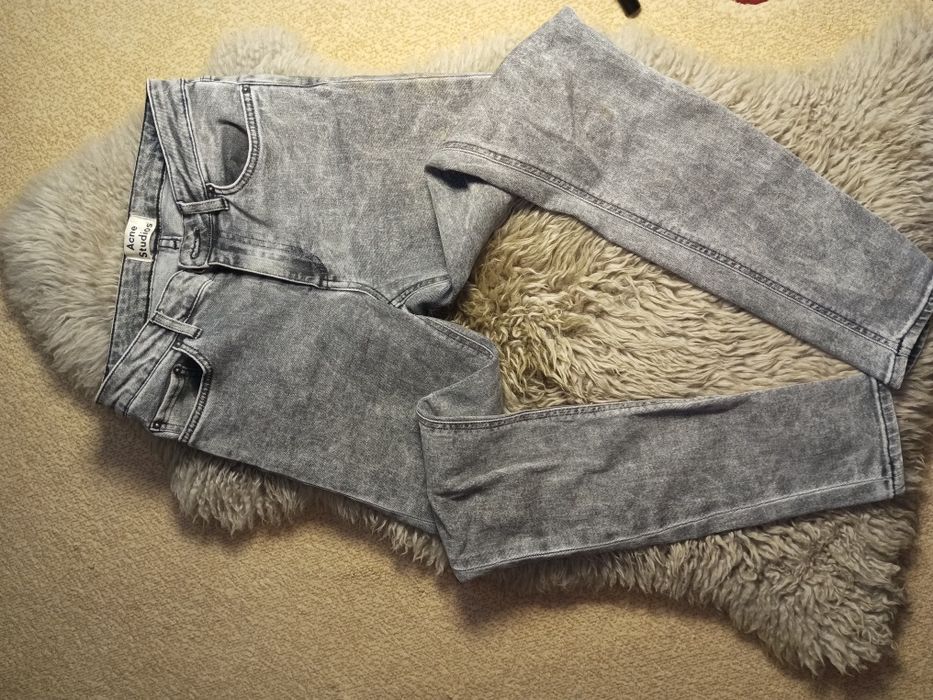 Acne studios 27/32 XS 34 oryginalne jeansy szare marmurkowe