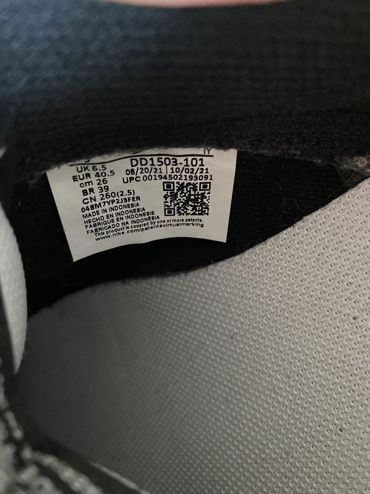 Nike Dunk Low Panda 40.5 czarno - białe sneakersy oryginale TOS