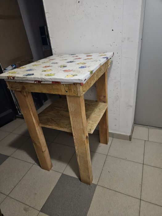 Столик / козел саморобний із бруса та осб