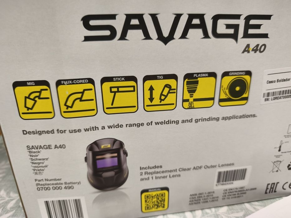 Mascara soldador Eletronica ESAB Savage A40