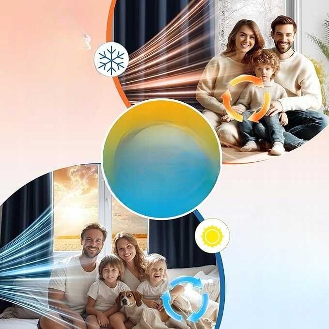 Deconovo 100% Zasłony Zaciemniające Gruba Kurtyna Ochrona Przed Zimnem